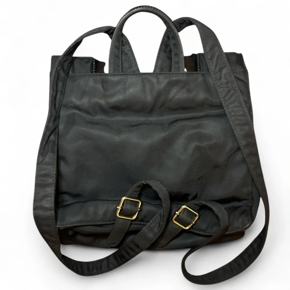 BVLGARI VTG 90s RARE Black Nylon Leather Backpack Discontinued [Authentic] — OS - Picture 4 of 8
